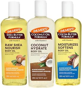 Palmer's Body Oil Variety Pack, Cocoa Butter, Coconut, and Shea, Dermatologist Approved, Instant Absorption, Bath, Body & Shower, 3 Pack (8.5 oz x 3)