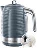 Russell Hobbs Inspire Electric 1.7L Cordless Kettle (Fast Boil 3KW, Grey premium textured plastic, high gloss finish, Removable washable anti-scale filter, Pull off lid, Perfect pour spout) 24363