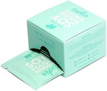 ella+mila Soy Nail Polish Remover Wipes Non-Acetone Lint Free Nail Wipes - Non-Toxic Fingernail Polish Remover - Unscented & Enriched with Vitamins A,C & E (12 Pack)