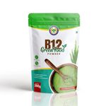 VRAJ PRACHIN AYURVED CHIKITSA KENDRA B12Greenfoods Plant Based Vitamin B12 Green Food Supplement Powder|Vitamin B1,B2,B3,B6,B9,C & A|Good For Digestion & Stress|Glowing Skin For Men & Women 100G