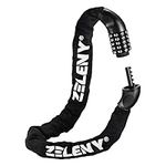 ZELENY Bike Lock/Bicycle Locks,5-Digit Combination Bike Lock,0.27inch Bike Chain Lock,Alloys Steel Bike Locks High Security,3ft Chain Lock usable for Motorbike Lock Cycling Locks Scooter Lock