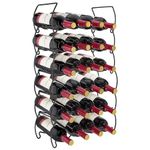 Sorbus 6-Tier Stackable Wine Rack - Classic Style Wine Racks for Bottles - Perfect for Bar, Wine Cellar, Basement, Cabinet, Pantry, etc - Hold 24 Bottles, Metal (Black)