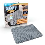 JML Soft Sitter Honeycomb Cushion - Gel Seat Cushion for Support and Flexibility, Home, Office, Gaming and Car Seat Pads - Lightweight, Durable, Breathable for All-Day Comfort and Posture, Grey