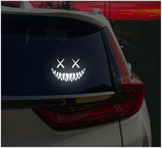 Reflective Smile Demon Car Sticker,Funny Cool Die Cut Waterproof Car Window Decal
