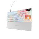 SteelSeries Apex Pro TKL Gen 3 - White Gaming Keyboard - Adjustable Hall Effect Switches; OmniPoint 3.0 - Game-Ready Presets - Rapid Trigger, Protection Mode, Rapid Tap/SOCD - English QWERTY