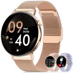 Smart Watch for Women Dial/Answer Call 1.32" Fitness Tracker with Pedometer Calorie Heart Rate Sleep Monitor Waterproof Digital Smartwatch for Android iOS Rose Gold