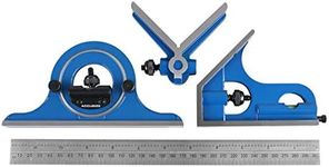 Accusize Industrial Tools Combination Square Set, 12''/300mm, 4 Pcs/Set, 0000-8108