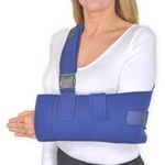 Deluxe Arm Sling & Shoulder Immobiliser (One Size Fits All) Available in Black or Blue- Ideal for Shoulder Dislocations, Shoulder Immobilization, Forearm Support, Fractured Arm (Universal Blue)