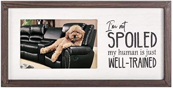 RGM Products Dog Picture Frame Wood Veneer 6 x 12 Takes a 4 x 6 Photo Dog Frame
