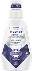 Crest 3D White Whitening Mouthwash with Fluoride and Hydrogen Peroxide, Alcohol Free, 1L