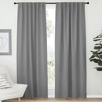 NICETOWN Room Darkening Blackout Curtain Panels - Thermal Insulated Blackout Drapes/Window Draperies for Bedroom (52 x 84 inch, Silver Grey, 2 Pieces)