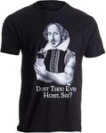 Ann Arbor T-shirt Co. Men's Dost Thou Even Hoist Sir? Funny Workout Weight Lifting Shakespeare Gym T-Shirt Medium Black