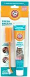 Arm & Hammer Cat Dental Care Dental Kit for Cats | Eliminates Bad Breath | 3 Piece Set Includes Toothpaste, Toothbrush & Fingerbrush, Tuna Flavor