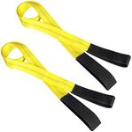 Lift Sling Straps, JCHL 6.5'X2 Heavy Duty Flat Eye Lift Sling 13,000 lbs Capacity Lifting Straps Nylon Tree Saver Recovery Strap Web Sling Winch Strap 2-Pack