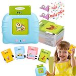 BELOXY Flash Cards for Kids Talking English Words Flash Cards Preschool Electronic Reading Early Talking Flashcards Toy for Kids - 112 pcs Card (Card Early Education Device 2)