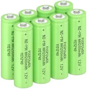 Fuspower Ni-MH AA Rechargeable Batteries AA 1.2V 1200mAh Nimh Rechargeable Batteries for Solar Lights, Recharge up to 1000 Times (8 Count (Pack of 1))