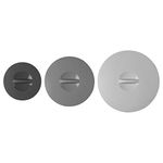 Ikea Silicone . 003.335.70 Klockren Lid, Set Of 3, Multi-Functional, 12" X 12" X 12", White/Gray/Black