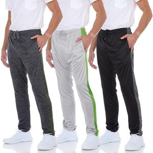 DARESAY Dry-Fit Sweatpants for Men - Track Pants Men - Stretchable Workout Clothes - Comfy and Soft Moisture Wicking (3-Pack)