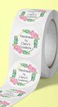 Personalised handmade by stickers - floral. Crafting labels. Business stickers. Craft sew labels