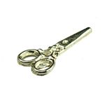 MyTinyWorld 2 x Dolls House Miniature Small Silver Colored Metal Scissors