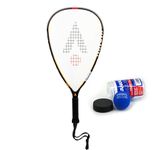 Karakal Hybrid CRX Graphite Racketball/Squash 57 Racket & Karakal Racketball Balls