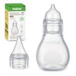 Haakaa Silicone Baby Nasal Aspirator, Nose Bulb Syringe, Easy-Squeezy Baby Nose Cleaner, Newborn Infant &Toddler - BPA Free Silicone
