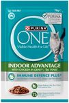 PURINA ONE® Adult Indoor Chicken in Gravy Wet Cat Food Pouch 12x70g