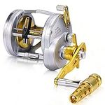 One Bass Fishing Reels Level Wind Trolling Reel Conventional Jigging Reel for Saltwater Big Game Fishing