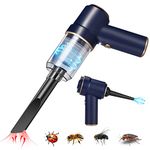 Bug Vacuum Catcher, Spider and Inspect Catcher Traps, Rechargeable Bug Catcher with Brush Head & Charging Line & Multifunctional Suction Nozzle for Stink Bug, Moth, Cockroach, Spider, Ant, Blue