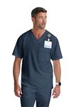 BARCO Grey's Anatomy Men's Evan Scrub Top, Steel, Medium