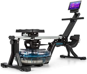 Capital Sports Rameur d'Appartement Professionnel à Eau 13L, Banc d'Aviron Avec Ecran LCD, Rail en Aluminium 120cm, 8 Niveaux de Résistance, Régulation du Niveau d'Eau