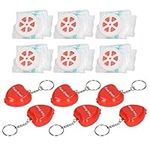 CPR Face Shield Mask, 6Pcs Cardiopulmonary Resuscitation Pocket Mask with One Way Valve, Portable CPR Breathing Barriers Face Shield, Keychain Emergency Kit