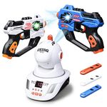 2 PCS Toy Gun of Projector with Digital LED Score Display, Laser Tag Gifts for Kids, Teens, Adults, Shooting Battle Games with 3 Targets, Birthday Gift Toys for 6 7 8 9 10 11 12+Year Old Boys Girls