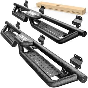 Running Boards SuperCrew Cab Compatible for 2015-2024 Ford F150 F-150 & 2017-2024 F250 F350 F-250 F-350 Super Duty Crew Cab Side Step, Black Side Bars Nerf Bar (4 Full Size Doors)