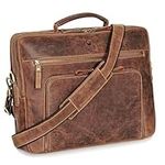 DONBOLSO Laptop Bag San Francisco 15.6 Inch I Handcrafted Leather Shoulder Bag for Notebook I Briefcase for Office, Travel, Uni, Business I Messenger Bag for Men and Women I Vintage Brown