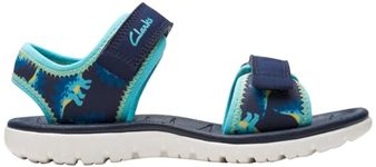 Clarks Boys Surfing Tide K Sandal, Navy, 8 UK Child