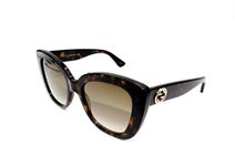 Gucci Unisex Adults’ GG0327S-002-52 Sunglasses, Dunkel Havana, 52.0