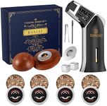 Cocktail Smoker Kit with Torch, 4 Flavors Wood Chips for Whiskey Smoker Kit, Old Fashioned Cocktail Kit Bourbon Drink Smoker Infuser Kit with Reusable Ice Cubes, Gifts for Father's Day