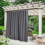 NICETOWN Grey Patio Outdoor Curtain