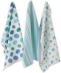 DII Fouta Beach House Vibes Collection Kitchen Linens, Dishtowel Set, Beach Comber, 3 Piece
