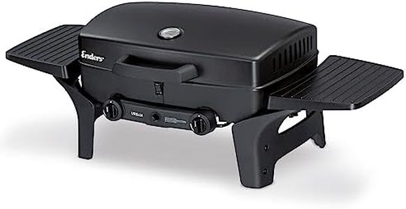 Enders Urban Barbacoa de gas portátil, barbacoa de sobremesa, Parrilla Gas 2 Quemadores con Tapa, Termómetro y Estantes Laterales Abatibles, BBQ Gas para camping jardín exterior, 30 mbar #209533