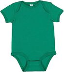 Rabbit Skins, Baby Soft Short-Sleeve Bodysuit, Kelly, 12 Months Cardinal