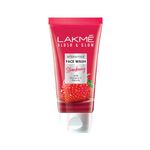 Lakme Blush & Glow Exfoliating Face Wash with Vitamin C Serum, Hydrating and Gentle Facewash with Strawberry Fruit Extracts, 50gm