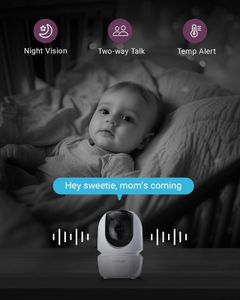 Comfyer Split-Screen Baby Monitor – Dual Camera Video Surveillance