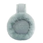 UGG Women's Water Resistant Sheepskin Earmuffs with Embroidered Logo, Grey Mist, One Size