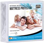 Utopia Bedding Waterproof Mattress Protector King Size, Premium Terry Mattress Cover 200 GSM, Breathable, Fitted Style with Stretchable Pockets (White)