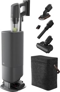 AEG Ultimate 8000 Akku Staubsauger mit Absaugstation, Automatik-verlängert Laufzeit, 5-Stufen Filtration, für Hartboden, Teppich, Tierhaare, 25V Akku wechselbar, 400 ml, Dunkelgrau, AP83AB25DG