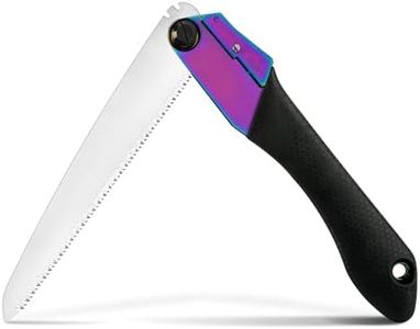 8 Inch Folding Pruning Saw, SK5 Steel Hardened Blade, Non-Slip TPR Handle Portable Hand Saw for Tree Trimming, Wood Cutting, Camping, Wilderness Survival
