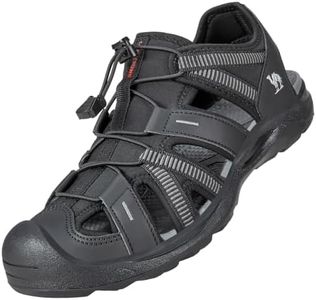 CAMEL CROWN Men's Waterproof Hiking Sandals Closed Toe Water Sandals Athletic Sport Sandals Summer Sandal Beach sandals for Outdoor Black 12.5
