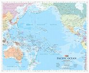 Pacific Ocean Wall Map - 34" x 27.75" Art Quality Print